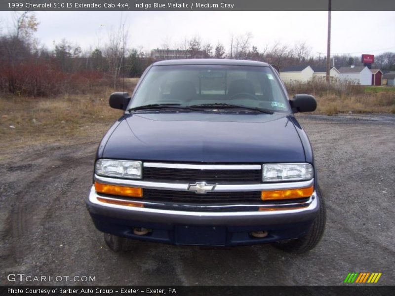 Indigo Blue Metallic / Medium Gray 1999 Chevrolet S10 LS Extended Cab 4x4