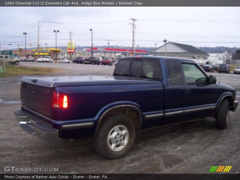 Indigo Blue Metallic / Medium Gray 1999 Chevrolet S10 LS Extended Cab 4x4