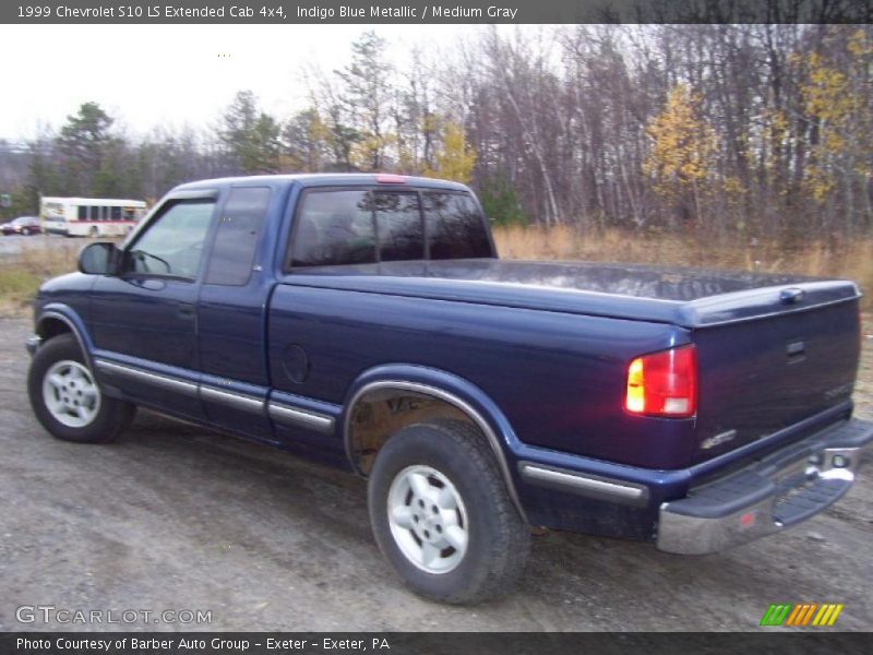 Indigo Blue Metallic / Medium Gray 1999 Chevrolet S10 LS Extended Cab 4x4