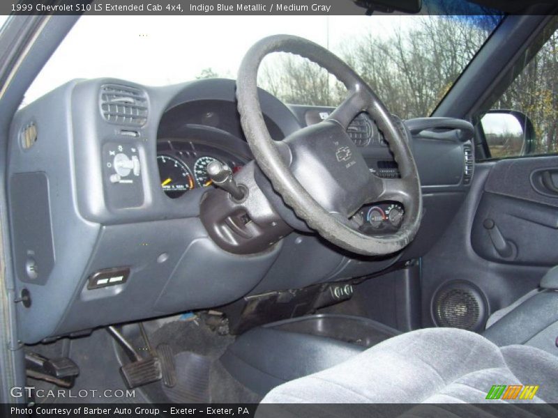 Indigo Blue Metallic / Medium Gray 1999 Chevrolet S10 LS Extended Cab 4x4