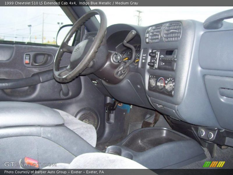 Indigo Blue Metallic / Medium Gray 1999 Chevrolet S10 LS Extended Cab 4x4
