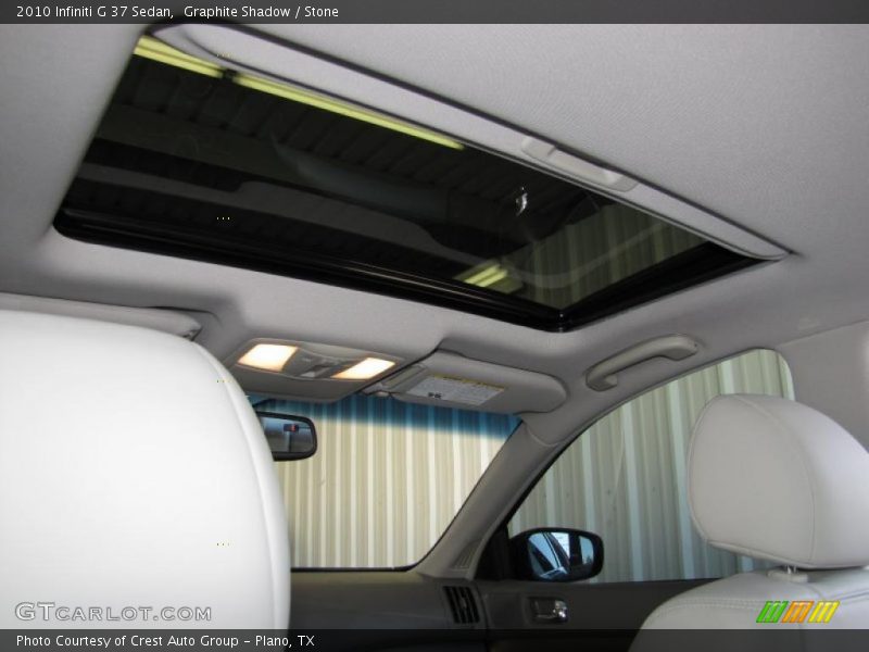 Sunroof of 2010 G 37 Sedan