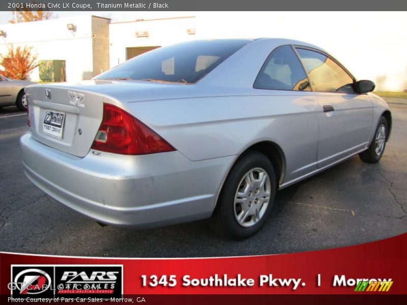 Titanium Metallic / Black 2001 Honda Civic LX Coupe