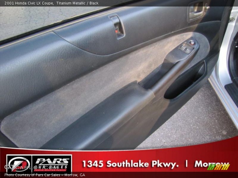 Titanium Metallic / Black 2001 Honda Civic LX Coupe