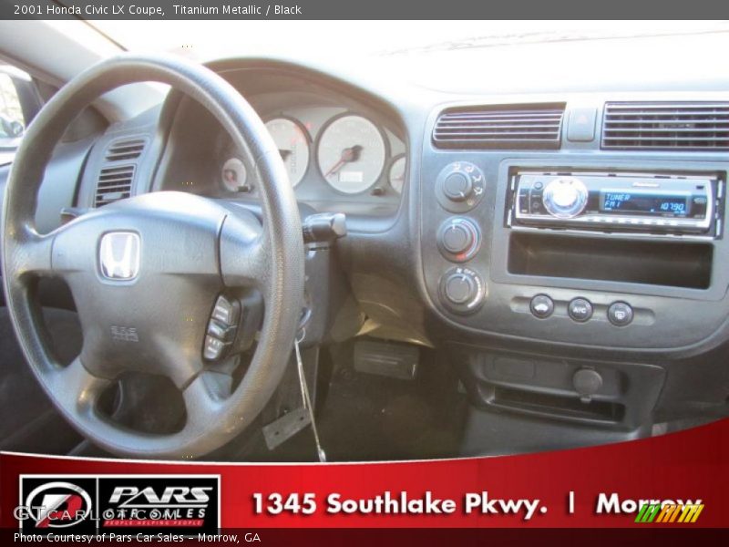 Titanium Metallic / Black 2001 Honda Civic LX Coupe