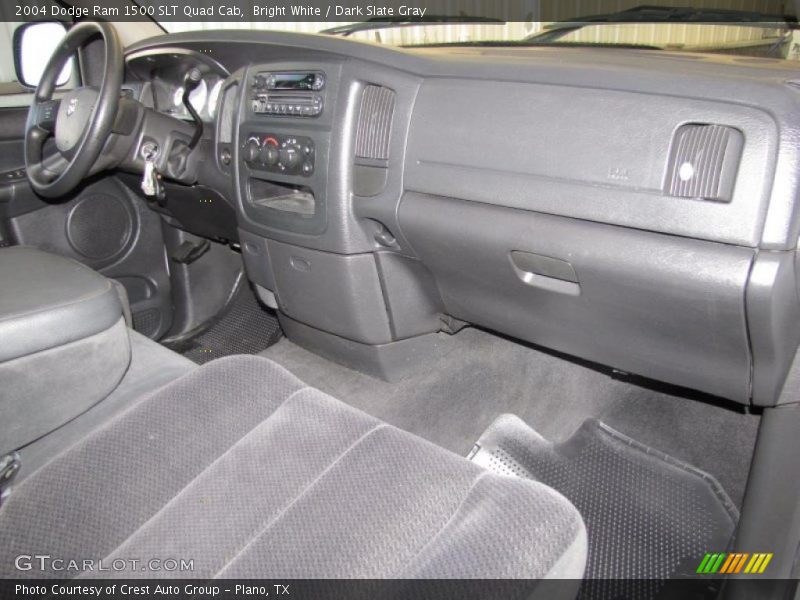 Bright White / Dark Slate Gray 2004 Dodge Ram 1500 SLT Quad Cab