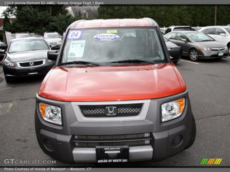 Sunset Orange Pearl / Black 2004 Honda Element EX AWD