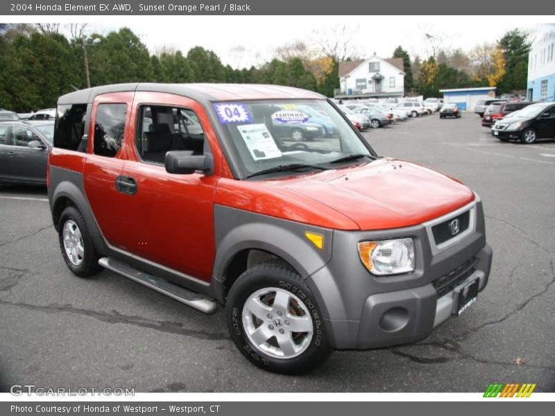 Sunset Orange Pearl / Black 2004 Honda Element EX AWD