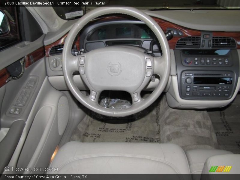 Crimson Red Pearl / Pewter 2000 Cadillac DeVille Sedan