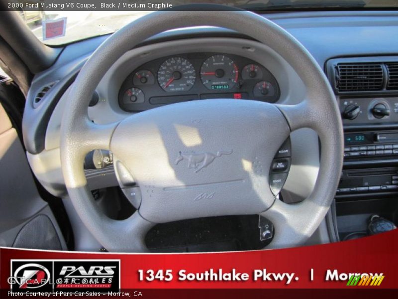 Black / Medium Graphite 2000 Ford Mustang V6 Coupe