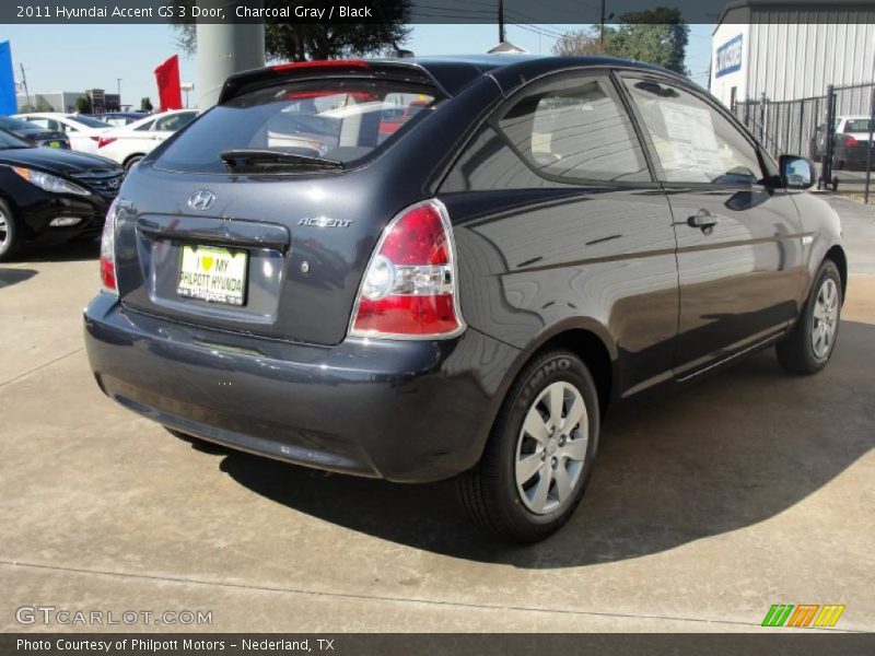 Charcoal Gray / Black 2011 Hyundai Accent GS 3 Door