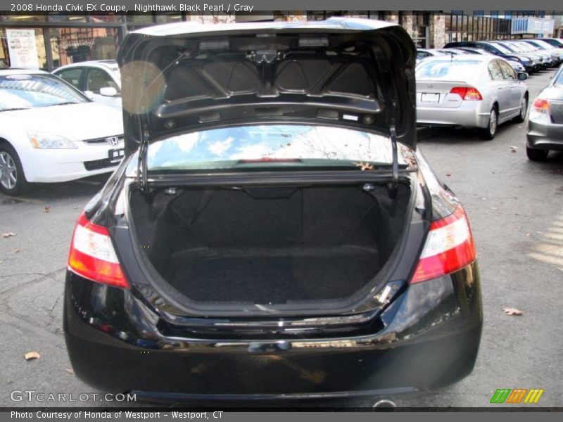 Nighthawk Black Pearl / Gray 2008 Honda Civic EX Coupe