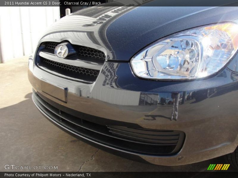 Charcoal Gray / Black 2011 Hyundai Accent GS 3 Door