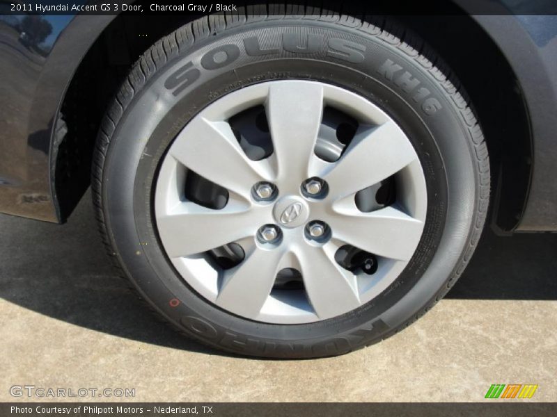 Charcoal Gray / Black 2011 Hyundai Accent GS 3 Door