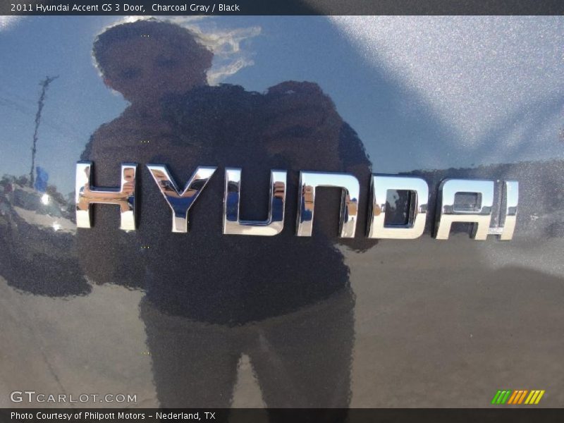 Charcoal Gray / Black 2011 Hyundai Accent GS 3 Door