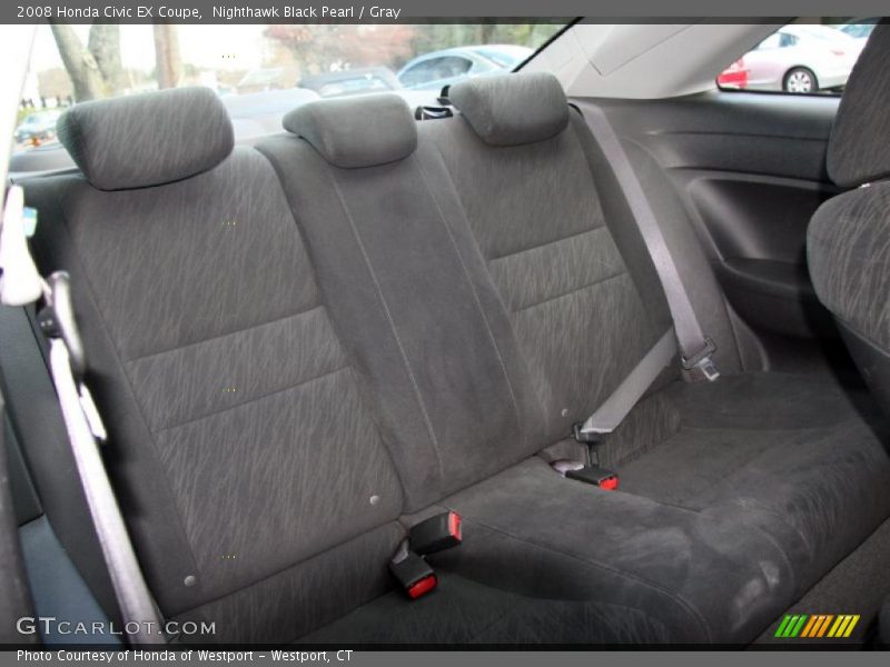 Nighthawk Black Pearl / Gray 2008 Honda Civic EX Coupe