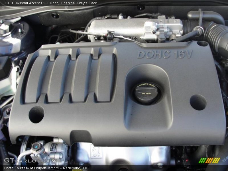  2011 Accent GS 3 Door Engine - 1.6 Liter DOHC 16-Valve VVT 4 Cylinder