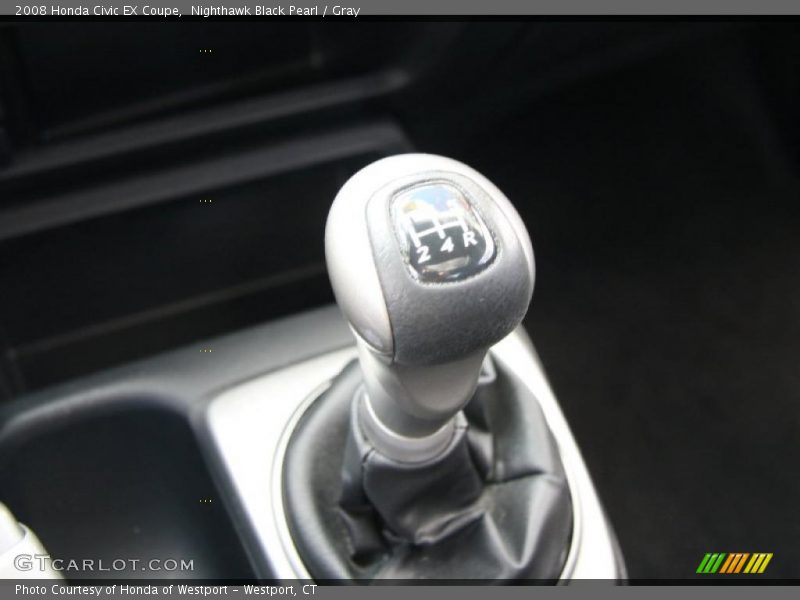 Nighthawk Black Pearl / Gray 2008 Honda Civic EX Coupe