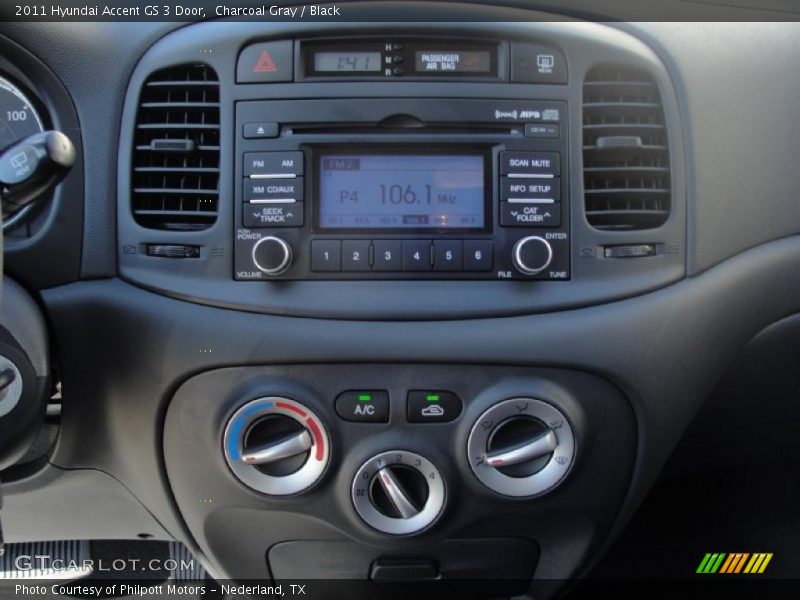 Charcoal Gray / Black 2011 Hyundai Accent GS 3 Door