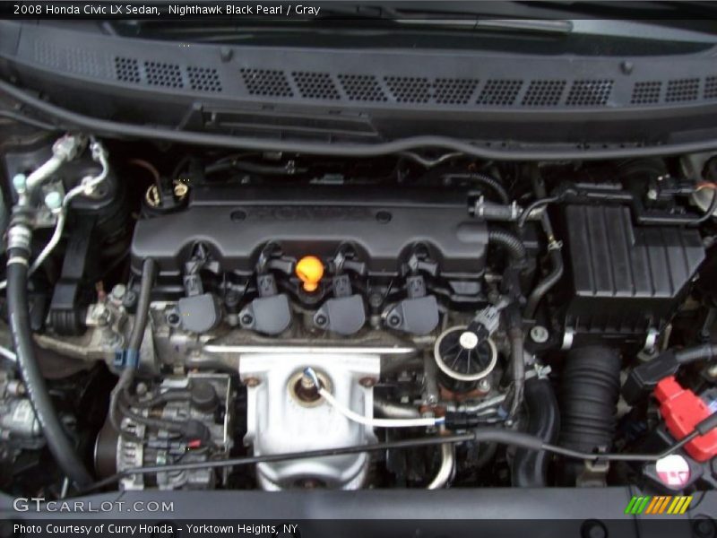 Nighthawk Black Pearl / Gray 2008 Honda Civic LX Sedan