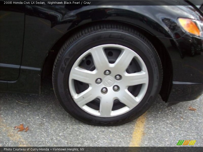 Nighthawk Black Pearl / Gray 2008 Honda Civic LX Sedan