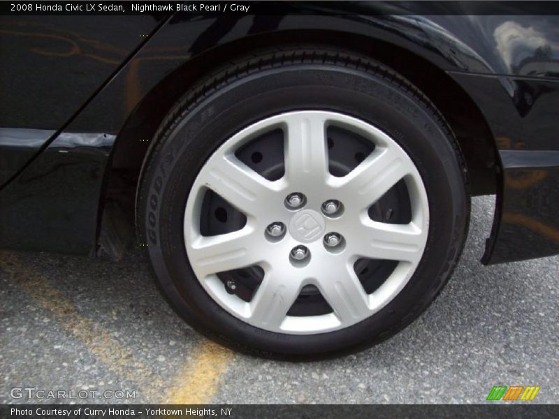 Nighthawk Black Pearl / Gray 2008 Honda Civic LX Sedan
