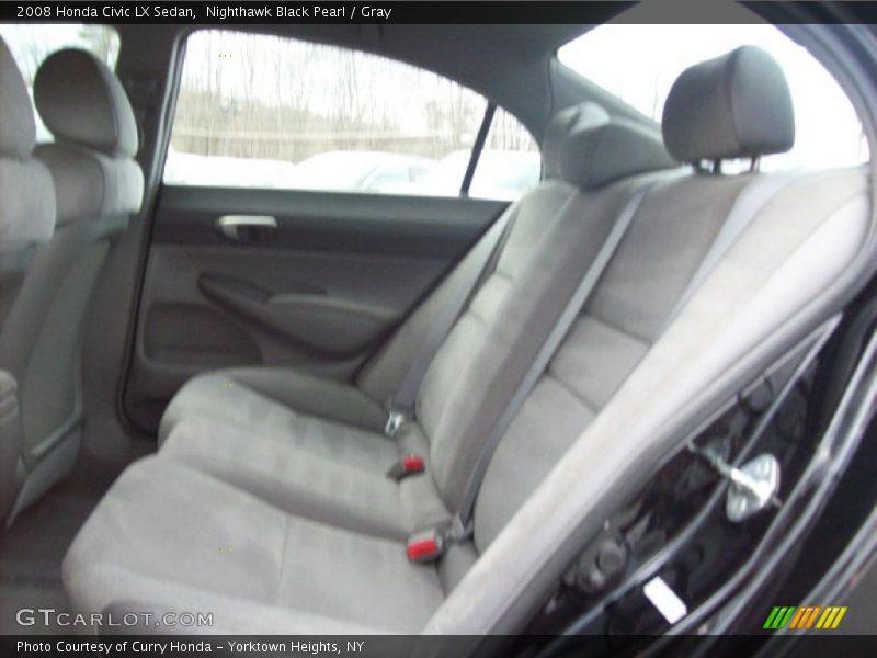 Nighthawk Black Pearl / Gray 2008 Honda Civic LX Sedan