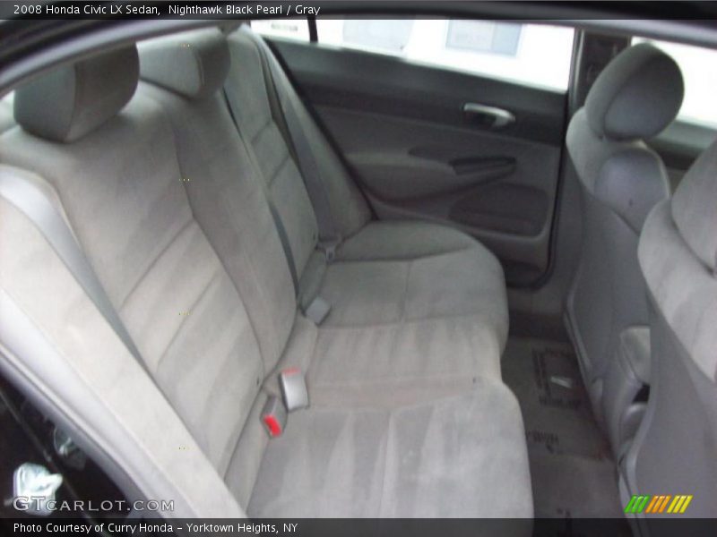 Nighthawk Black Pearl / Gray 2008 Honda Civic LX Sedan