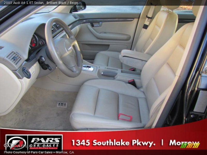Brilliant Black / Beige 2003 Audi A4 1.8T Sedan