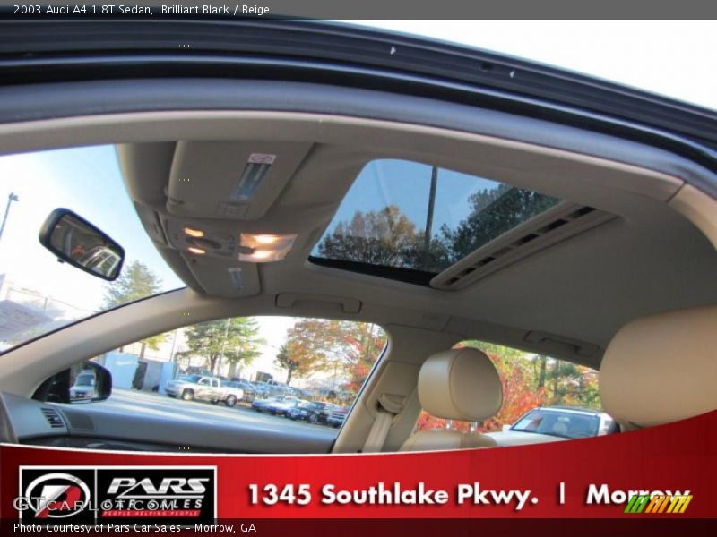Brilliant Black / Beige 2003 Audi A4 1.8T Sedan