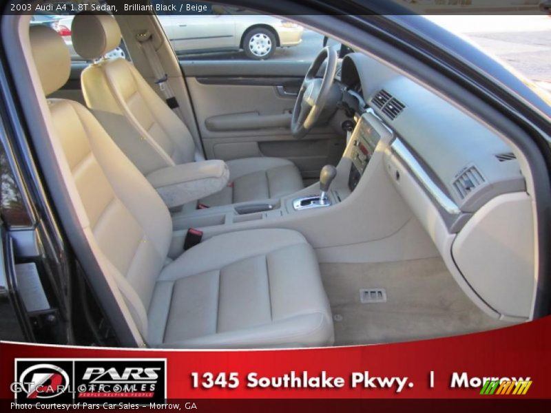 Brilliant Black / Beige 2003 Audi A4 1.8T Sedan