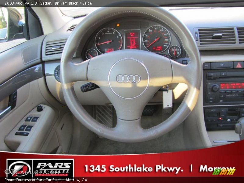 Brilliant Black / Beige 2003 Audi A4 1.8T Sedan