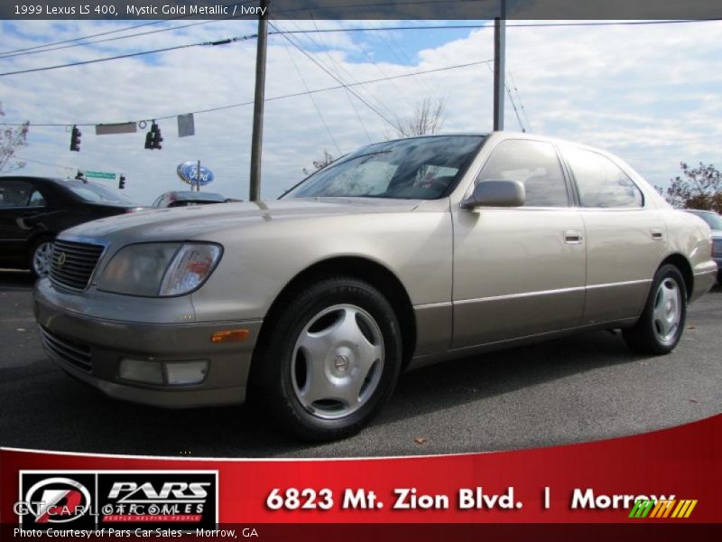 Mystic Gold Metallic / Ivory 1999 Lexus LS 400