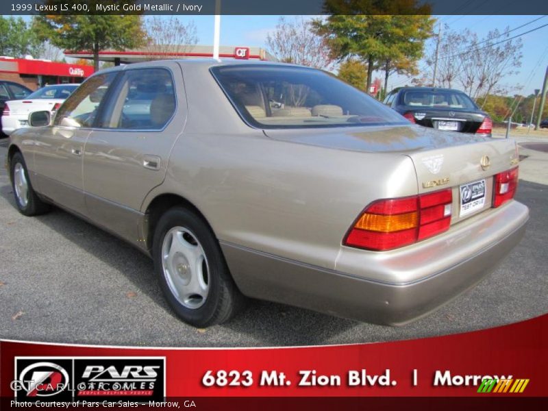 Mystic Gold Metallic / Ivory 1999 Lexus LS 400