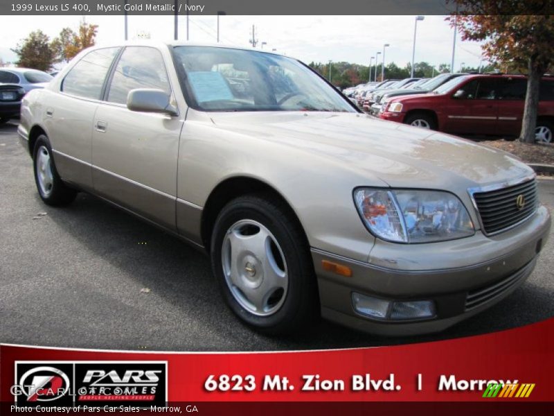 Mystic Gold Metallic / Ivory 1999 Lexus LS 400