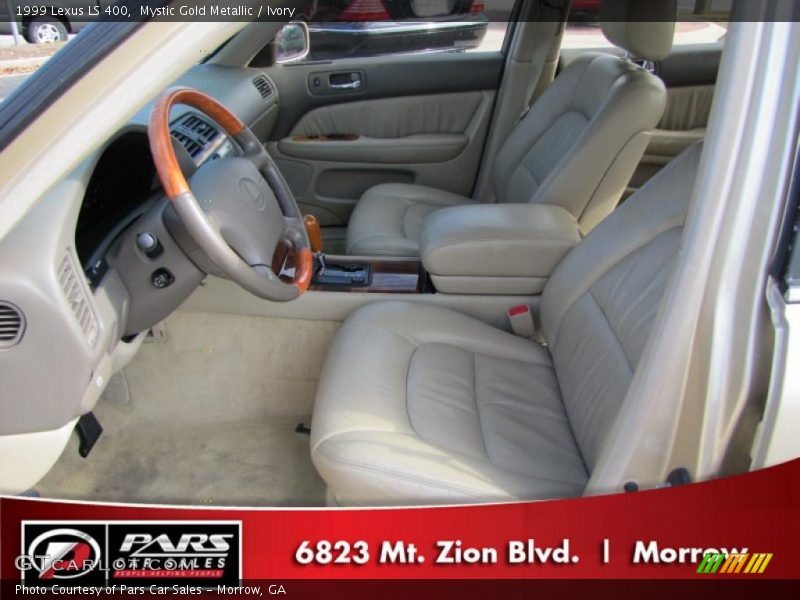 Mystic Gold Metallic / Ivory 1999 Lexus LS 400
