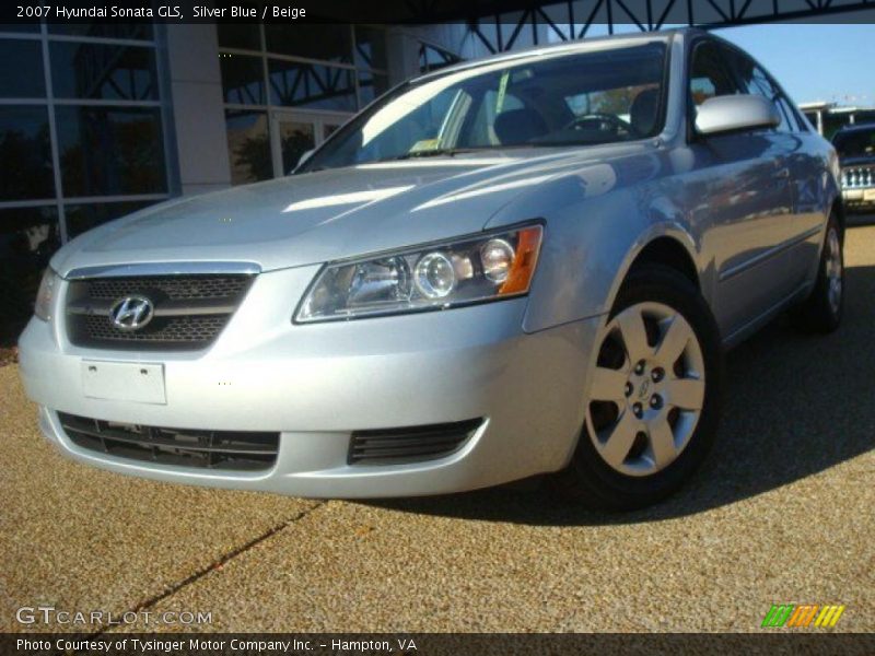 Silver Blue / Beige 2007 Hyundai Sonata GLS