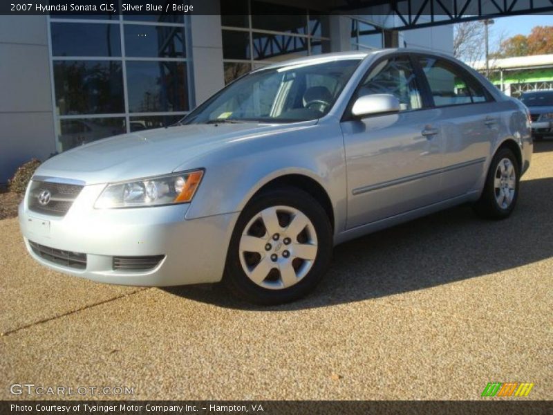 Silver Blue / Beige 2007 Hyundai Sonata GLS