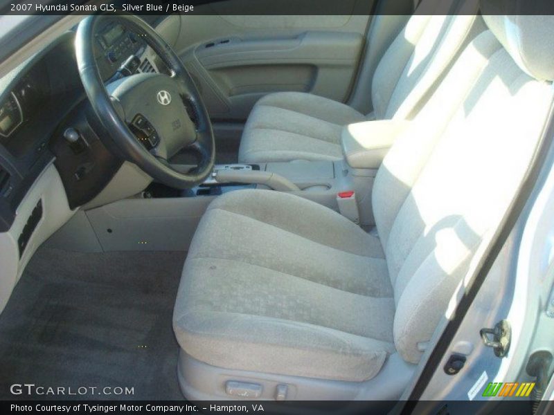 Silver Blue / Beige 2007 Hyundai Sonata GLS
