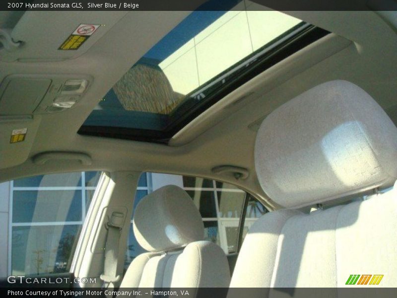 Silver Blue / Beige 2007 Hyundai Sonata GLS