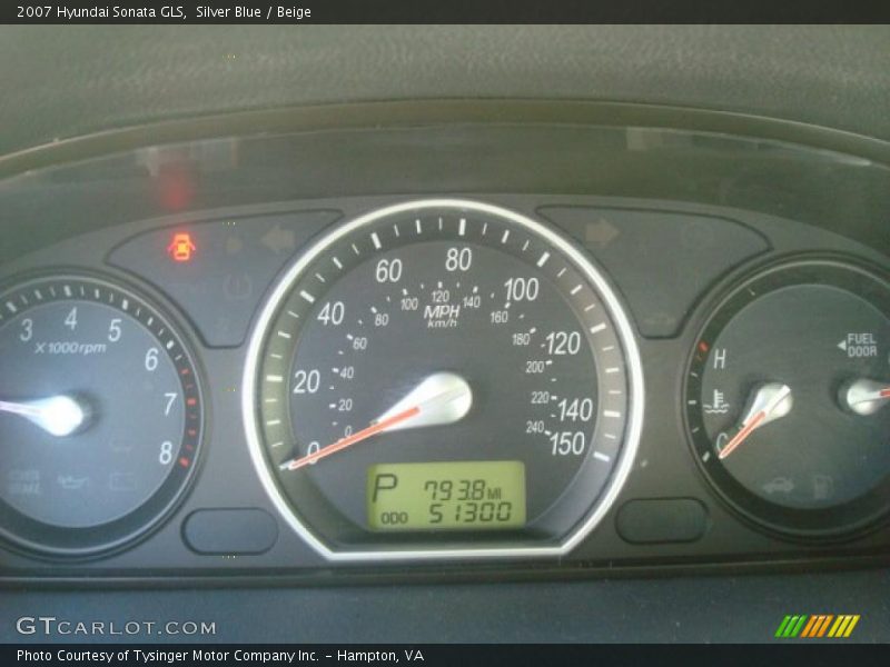 Silver Blue / Beige 2007 Hyundai Sonata GLS