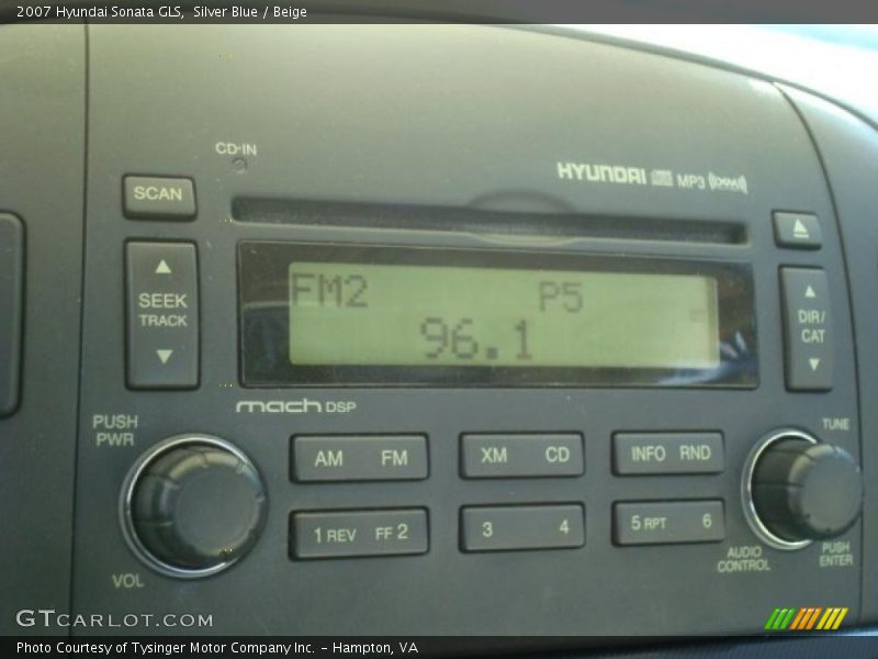 Silver Blue / Beige 2007 Hyundai Sonata GLS