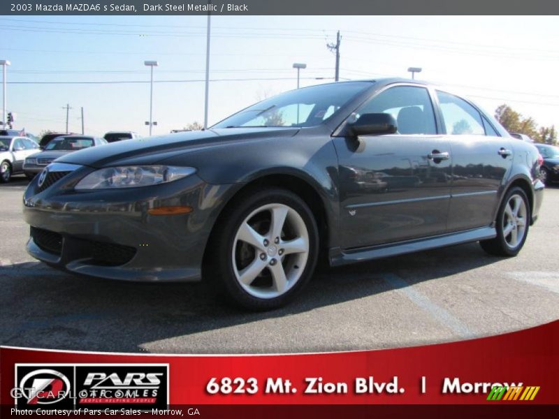 Dark Steel Metallic / Black 2003 Mazda MAZDA6 s Sedan