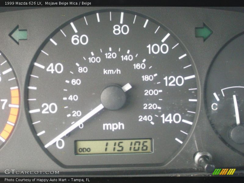 Mojave Beige Mica / Beige 1999 Mazda 626 LX