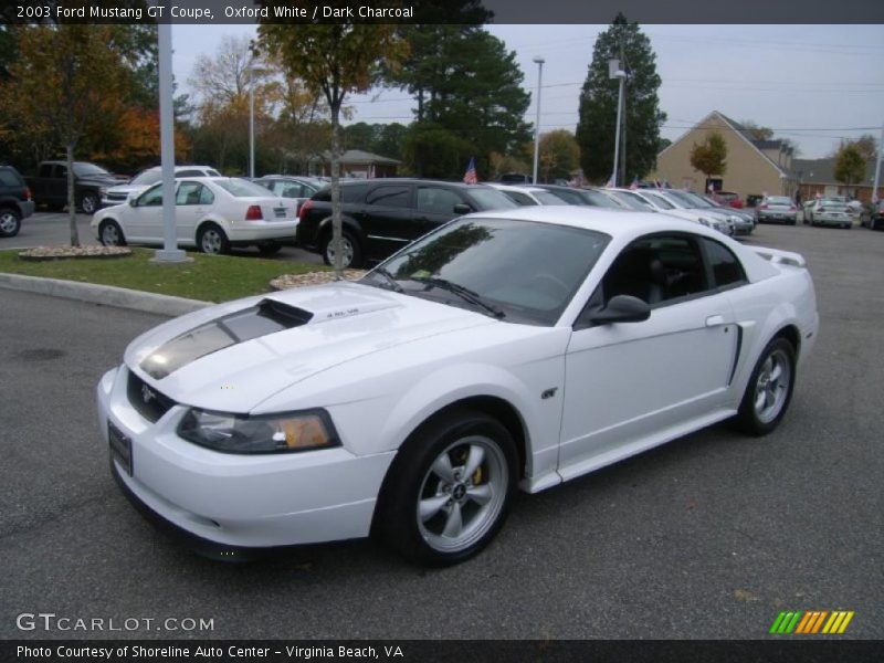 Oxford White / Dark Charcoal 2003 Ford Mustang GT Coupe