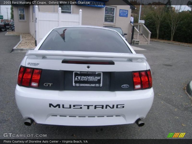 Oxford White / Dark Charcoal 2003 Ford Mustang GT Coupe