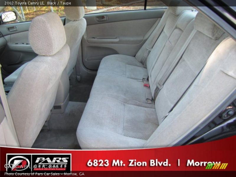 Black / Taupe 2002 Toyota Camry LE