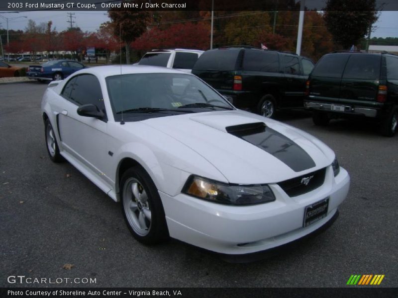 Oxford White / Dark Charcoal 2003 Ford Mustang GT Coupe