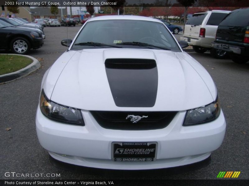 Oxford White / Dark Charcoal 2003 Ford Mustang GT Coupe