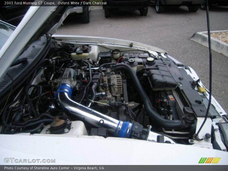 Oxford White / Dark Charcoal 2003 Ford Mustang GT Coupe